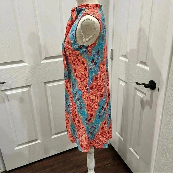 Anthropologie Uncle Frank Mini neck tie key hole back sleeveless dress - Picture 7 of 11